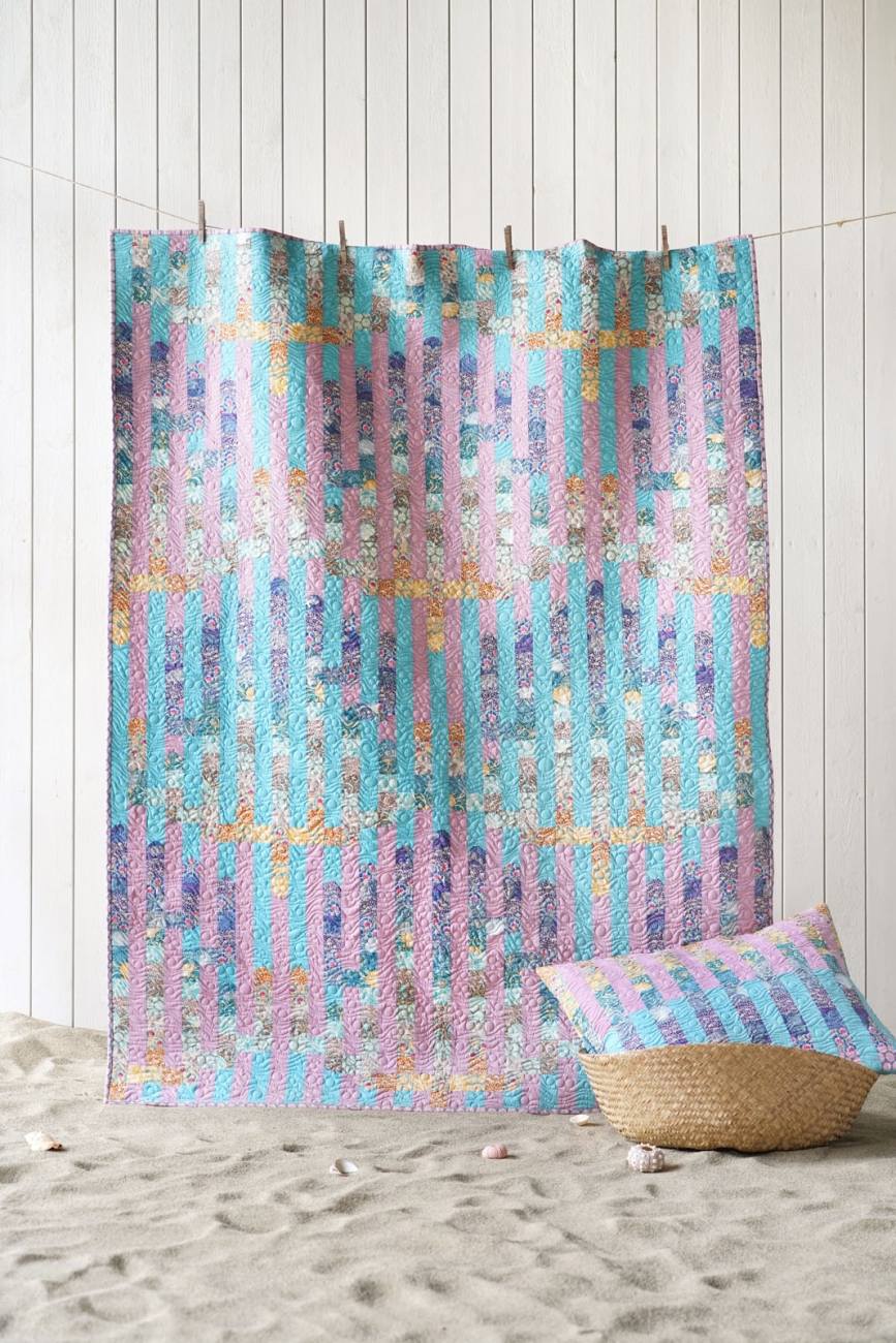 Tilda Patchwork Stoff Baumwolle - Cotton Beach - Scallop Shell Teal